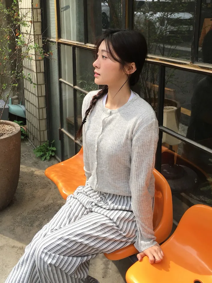 *주문폭주 순차발송* 가성비 빈티지 사계절 린넨 라운드 데일리 가디건 니트 (6color) 상세 이미지 27