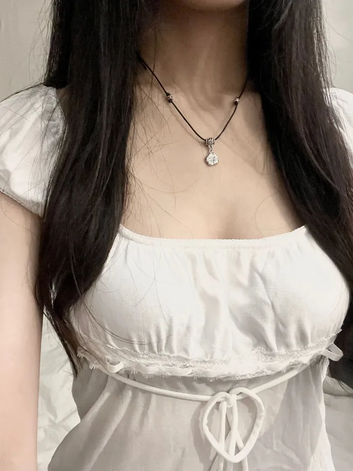 [자체제작] Hawaii flower Vintage Necklace 매듭 목걸이 상세 이미지 12