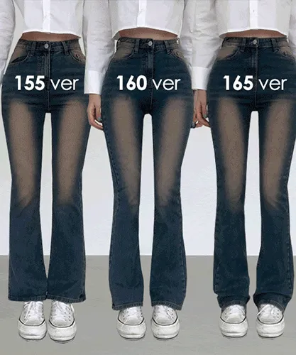 🔥기모ver추가🔥 [S~2XL/숏,기본,롱] 브론디 티어스 자체보정 청바지 쫀득핏 빈티지워싱 가을 겨울 데님 부츠컷