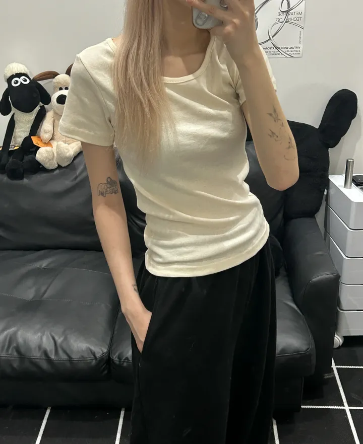 [🎀누적판매 2천장🎀] Butter slimfit u-neck short sleeve T 버터 슬림핏 유넥 반팔티 상세 이미지 58