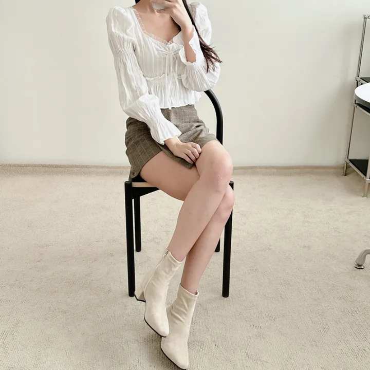 ♥재입고 ♥후기보장쫀쫀스판 스웨이드 트렌디 앵클 부츠 상세 이미지 21