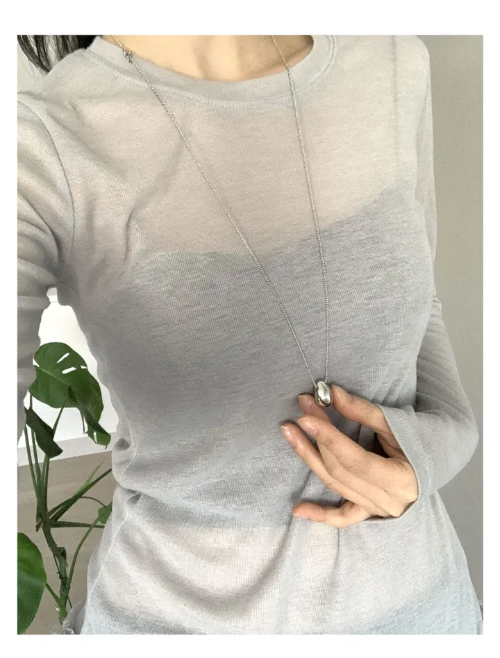 *당일출고*MD강추템🩶최저가 써클 체인 볼드 롱 데일리 목걸이 상세 이미지 5