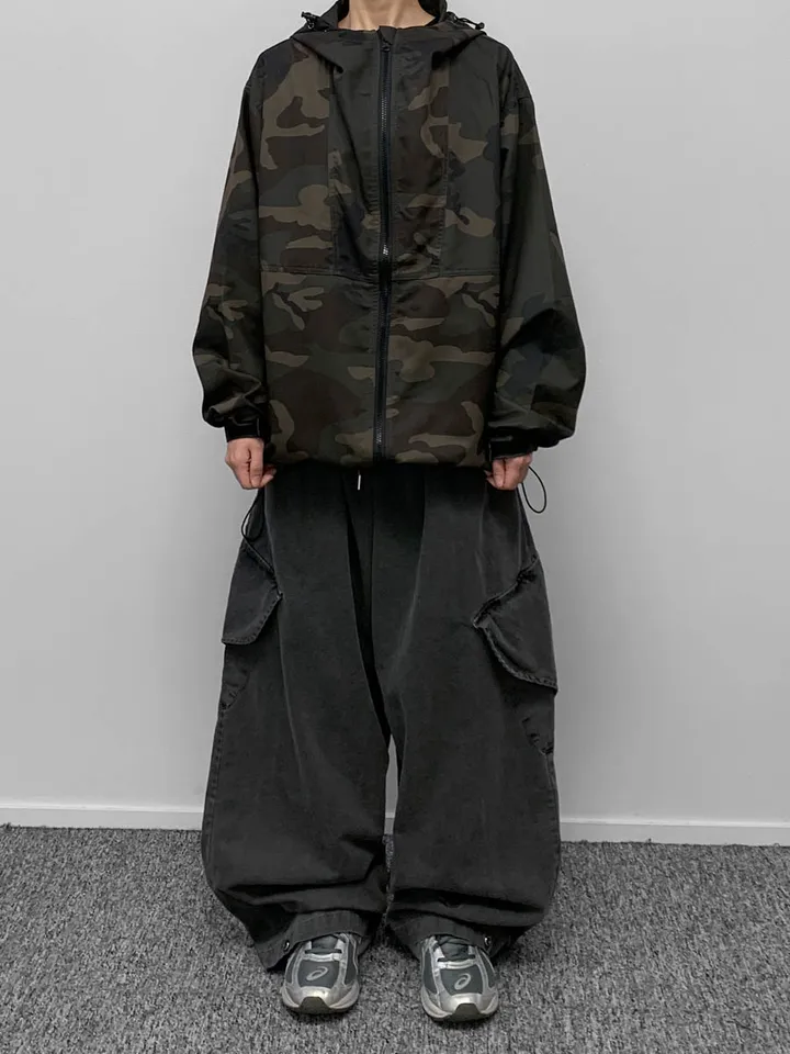[🖤unisex] 카모 윈드 브레이커 상세 이미지 9