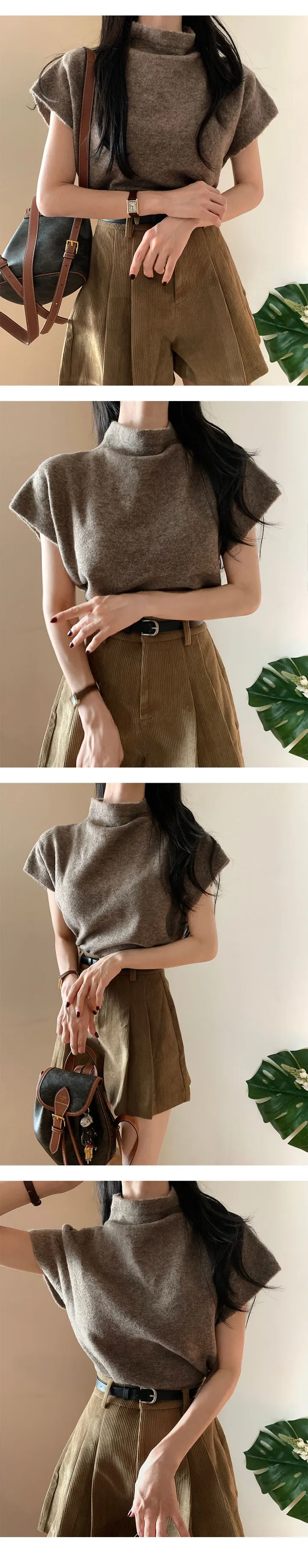 겨울ver라인커버/벨트set! 코듀로이 4부 겨울 숏팬츠 치마바지 반바지 S-XL 상세 이미지 4