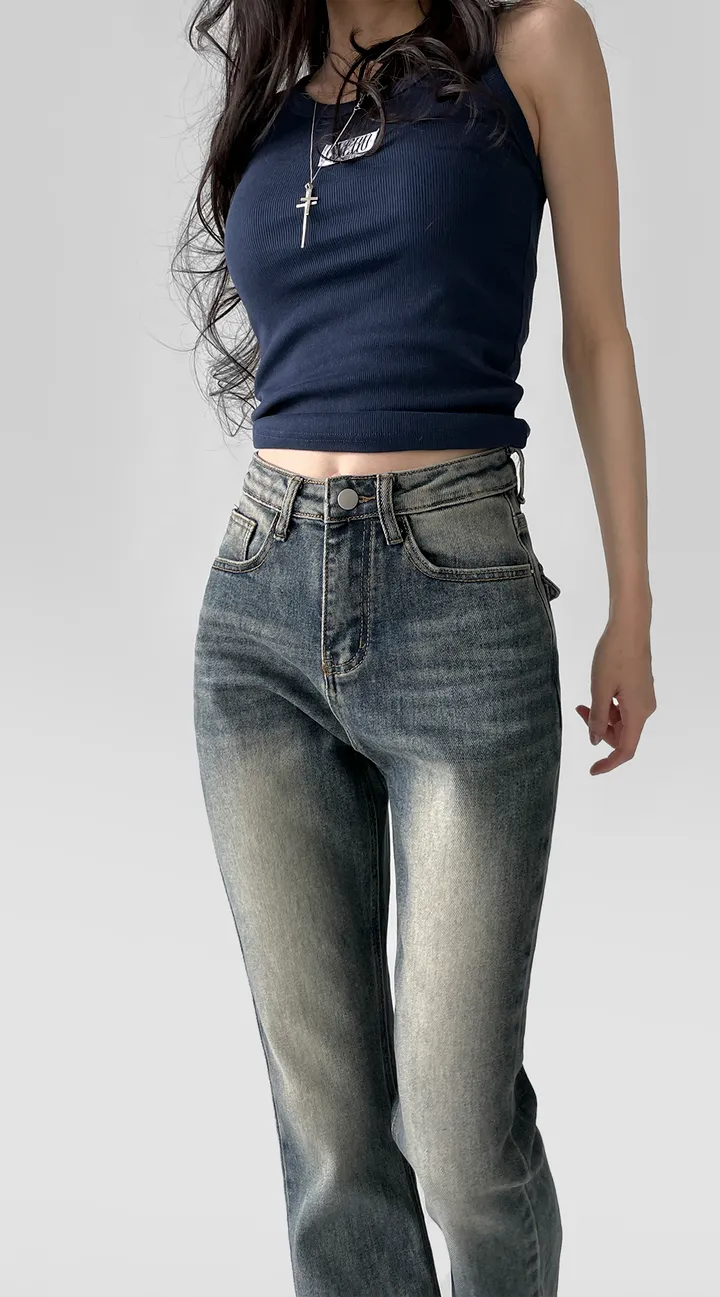 [~XL/2기장] 보헤미안 포켓걸 인어핏 S라인 워싱 부츠컷 데님 팬츠 바지 상세 이미지 34