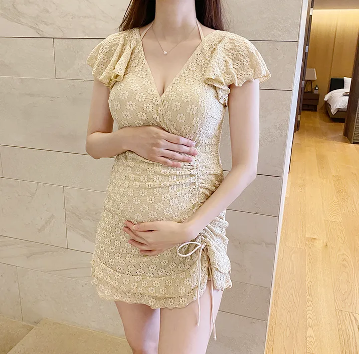 [3size] 데이지 플라워 빅사이즈 모노키니 원피스 수영복 만삭 임산부 태교여행 임부복 상세 이미지 6