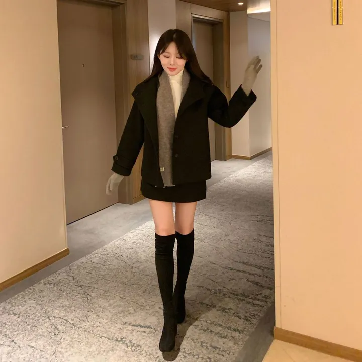 [겨울신상✨] 후드 숏코트 / 코트 후드코트 떡볶이코트 겨울코트 겨울자켓 핸드메이드 코트 숏코트 퍼코트 모직코트 울코트 연말룩 벨트코트 밍크코트 롱패딩 숏패딩 코듀로이 기모 케이프코트 망토코트 숄코트 무스탕 퍼자켓 더블코트 하프코트 기모 후드롱코트 겨울 상세 이미지 44