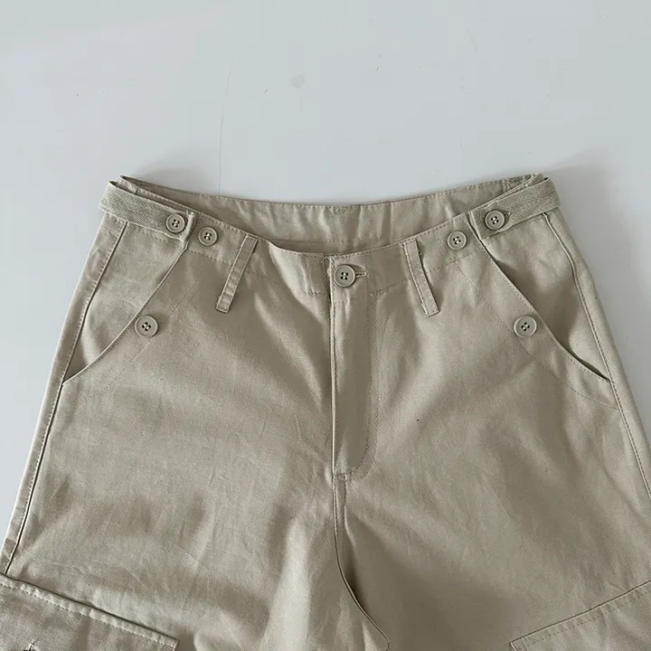 [극강퀄리티!비죠버튼 허리조절/치노 캥크링 포켓 핀턱 빅카고 와이드팬츠] 치노비죠카고와이드팬츠 상세 이미지 77