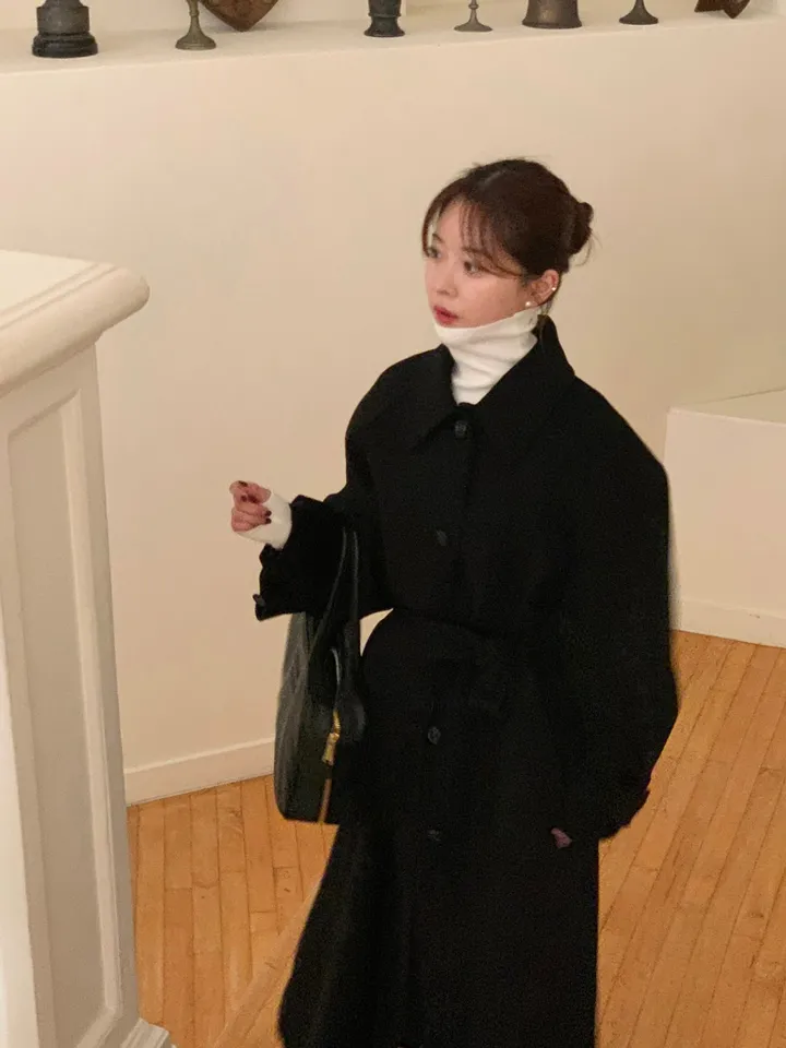 도리 롱코트 울코트 핸드메이드코트 겨울자켓 상세 이미지 35