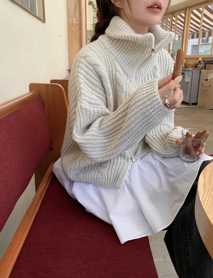 hachi twist 2way zip up (3color) 상세 이미지 15