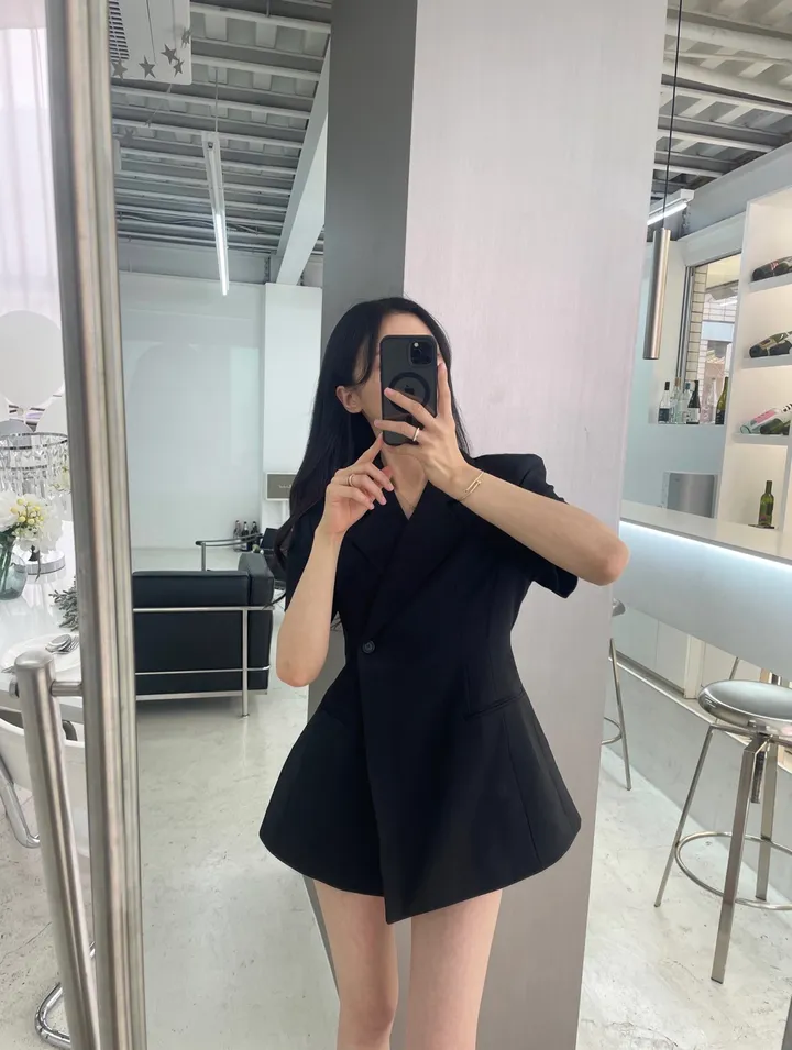[무조건‼️/여름하객룩/체형보정] 반팔 랩 라인 자켓 3color 상세 이미지 7
