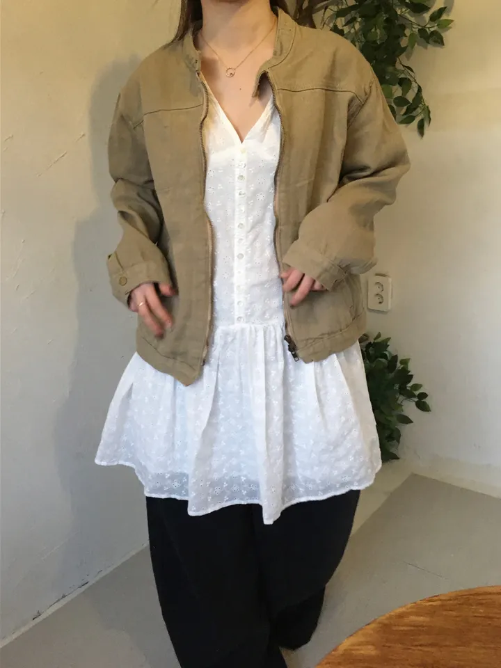 [봄신상💐](2colors/주문폭주🎉/투웨이) 빈티지 블루종 코튼 면 라이더 점퍼 자켓 jk 상세 이미지 35