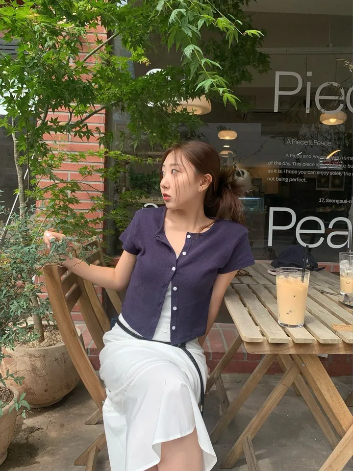당일발송🌹[플라워 펀칭] 로지 반팔 가디건 - 4컬러 봄 여름 가을 상세 이미지 36