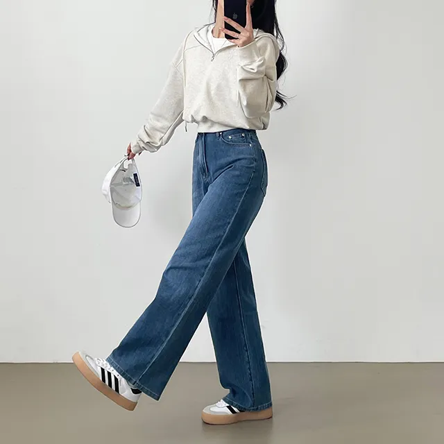 [3기장/S~2XL!] 라이크 그레이시연청+진청 스판데님와이드팬츠 YKK 2color 상세 이미지 19