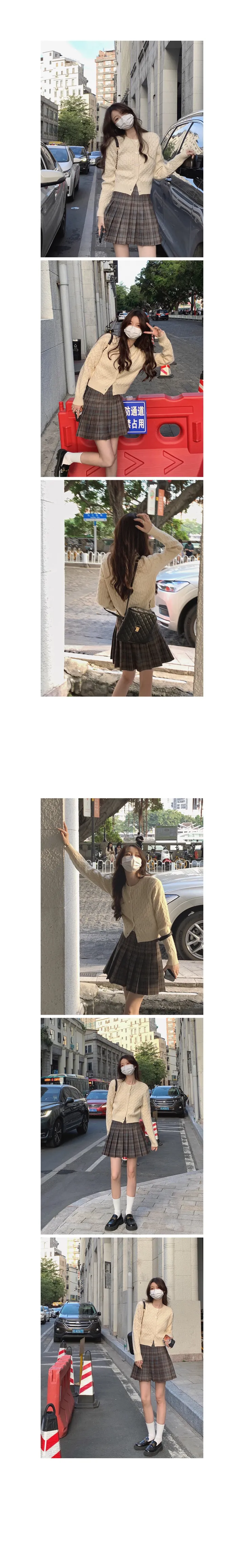 [모델소장/고퀄리티] 촘촘 람부탄 여성용 꽈배기 라운드 니트 가디건 (3color) 상세 이미지 2