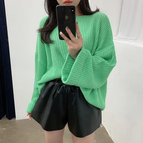허리밴딩 레더 가죽 반바지 (2color) 상세 이미지 11