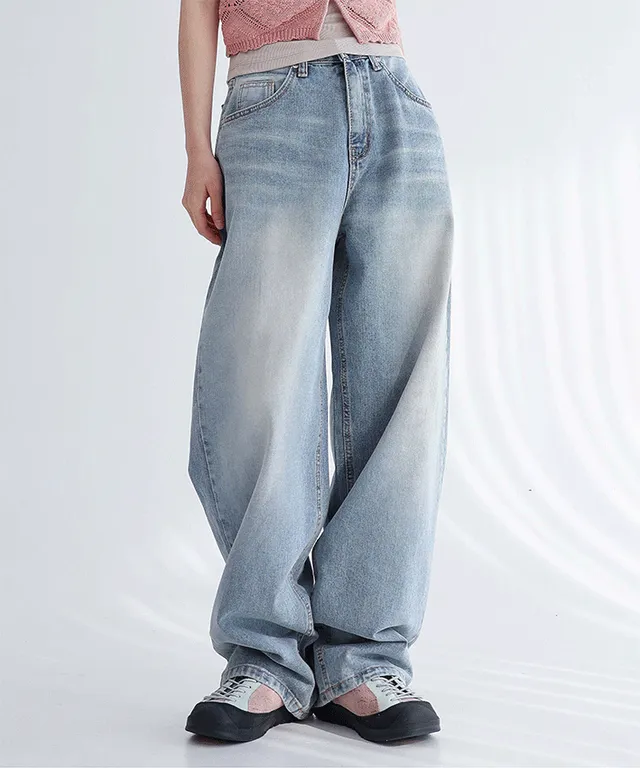 *시즌오프* 앤디 빈티지 벌룬 와이드 데님