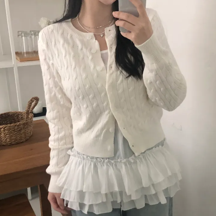 [NEW봄신상✨]데일리 라운드넥 베이직 기본 꽈배기 가디건 긴팔 9color 상세 이미지 22