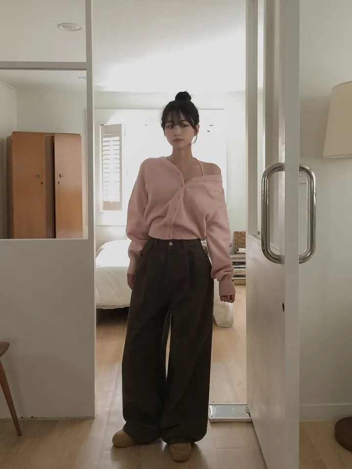 +영상[핏강추🤎] 틴츠 핀턱 코튼 와이드핏 롱 팬츠 3colors 상세 이미지 25