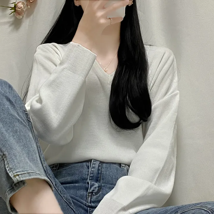 [1000장돌파💛/니트맛집/] V넥 베이직 기본 니트 10color 상세 이미지 10