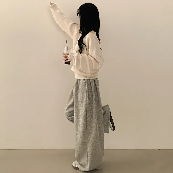 [청순힙✨폭닥] 흐르는 여리핏, 보트 브이넥 오버핏 원오프숄더 아방핏 긴팔니트 빅사이즈 상세 이미지 16