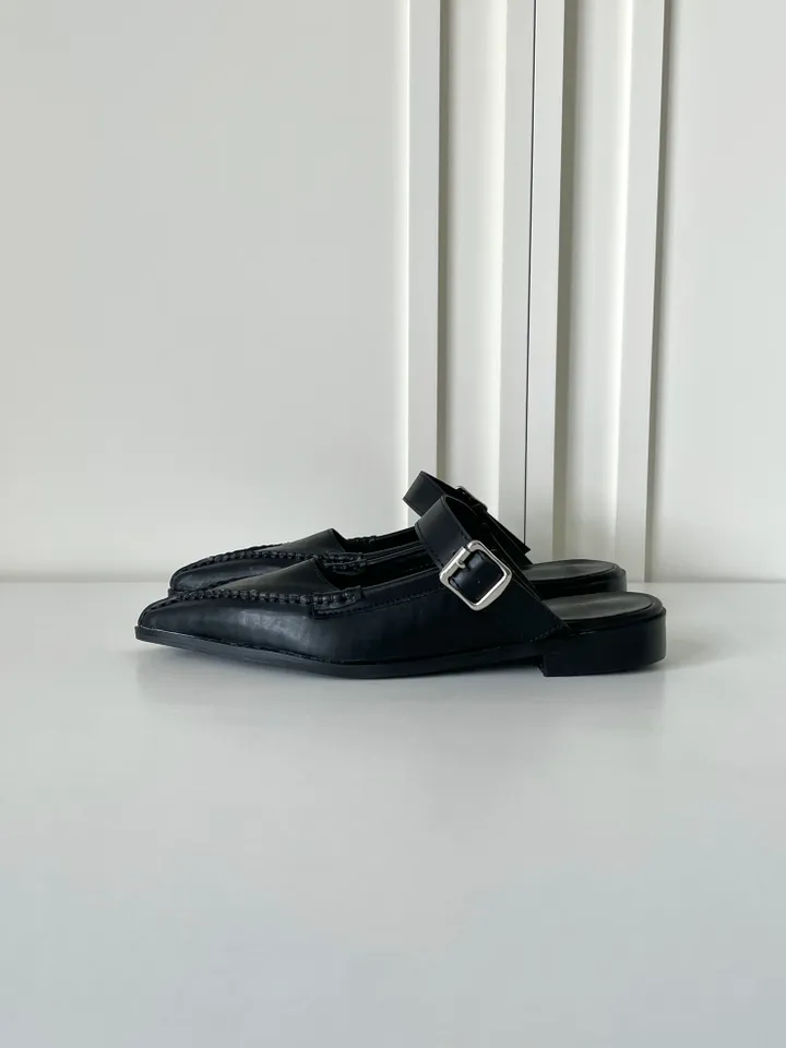 [굽1.5cm] 코세르 블로퍼 (3color) / 뮬 슬리퍼 로퍼 구두 단화 플랫 뾰족코 브이코 버클 사무실 상세 이미지 17