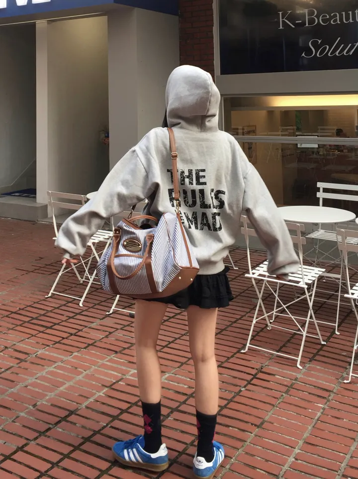 미유 아메리카 오버핏 빈티지 후드집업 상세 이미지 8