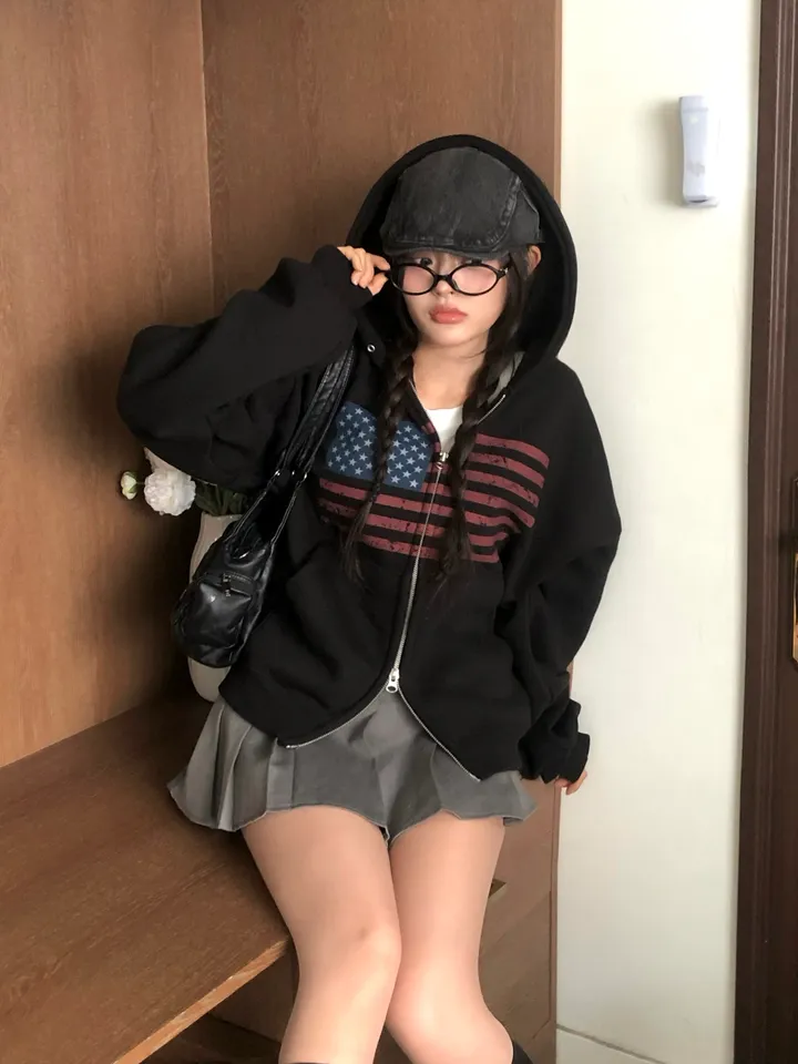 르빌 빈티지 아메리카 후드집업 상세 이미지 2