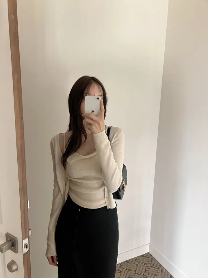 [만족후기/여리한핏]로수 셔링 나시 가디건 set(2컬러) 상세 이미지 10
