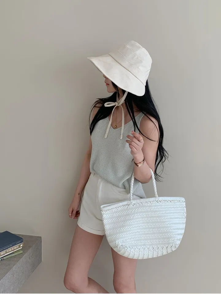 [당일✨여름모자] 델리 린넨  끈 버킷햇 3color 상세 이미지 14