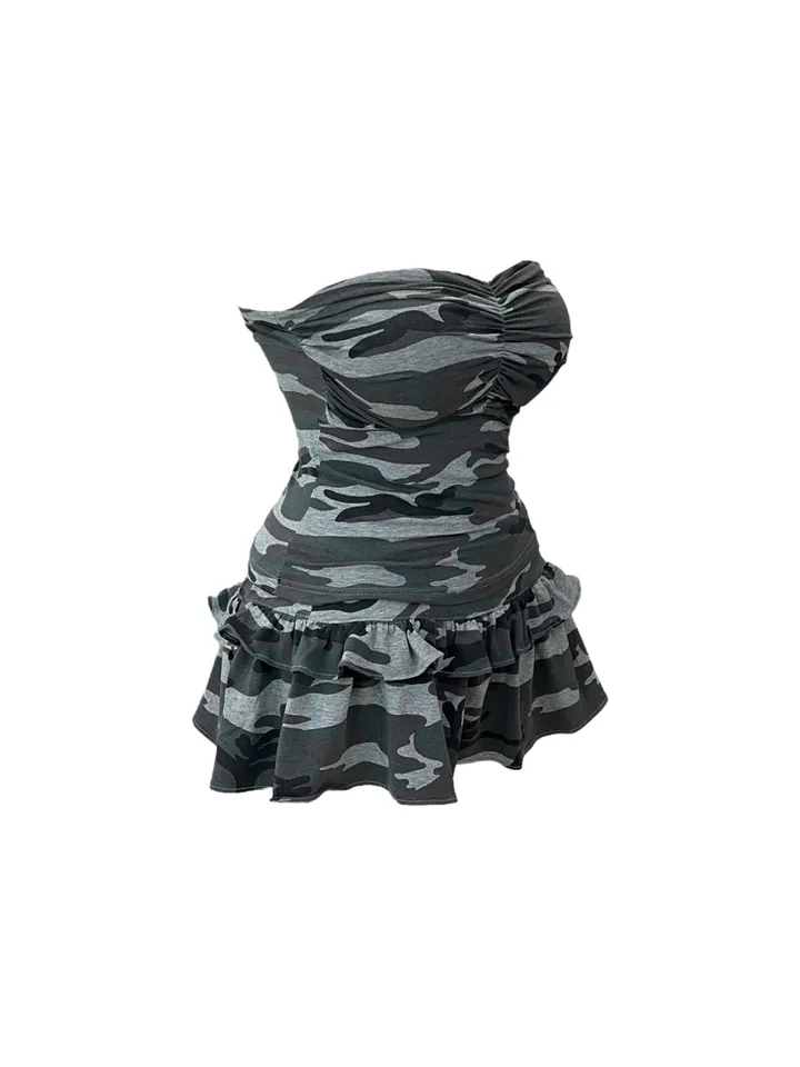Camo military top skirt set 카모 밀리터리 탑 스커트 세트 상세 이미지 27