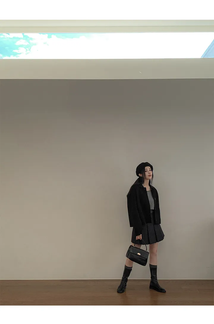 [자체제작/3천장돌파/S-L]프롬드 소프트 울 히든단작 핸드메이드 숏 코트 상세 이미지 83