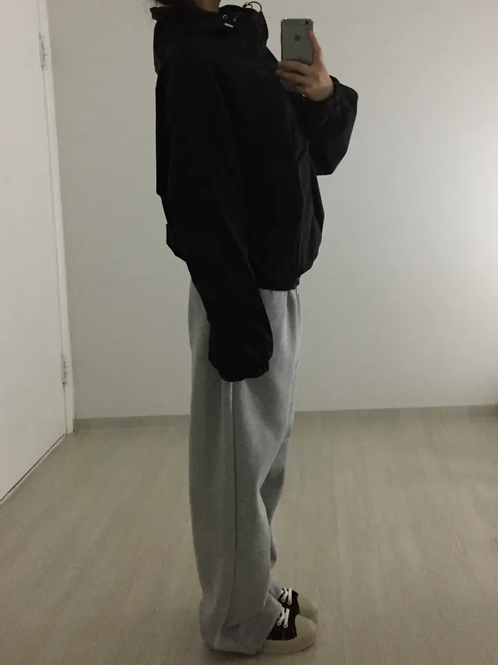 [고퀄/오버핏/안감] 후드하이넥점퍼 바람막이 상세 이미지 10