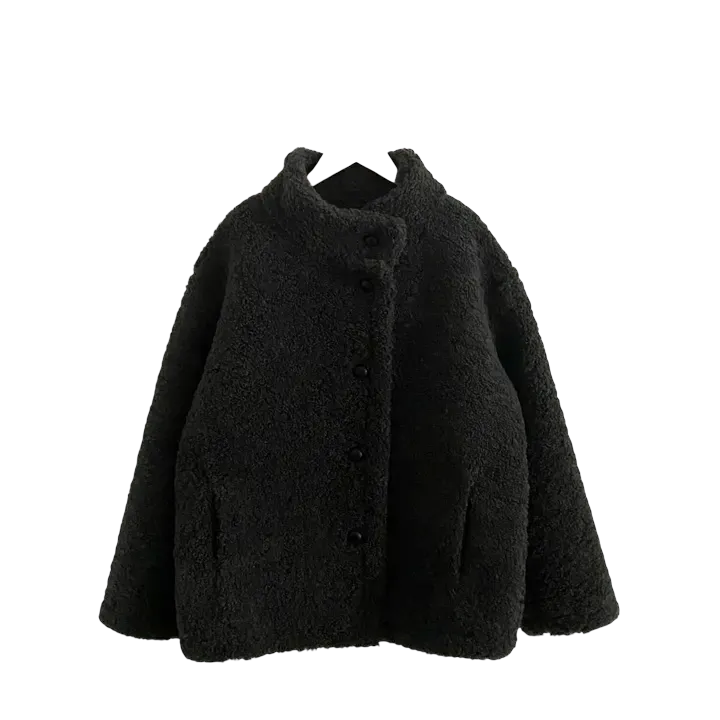 [저렴이X/기획] 테디베어 양털 뽀글이 오버핏 퍼자켓 하프 코트(4 colors) 상세 이미지 30