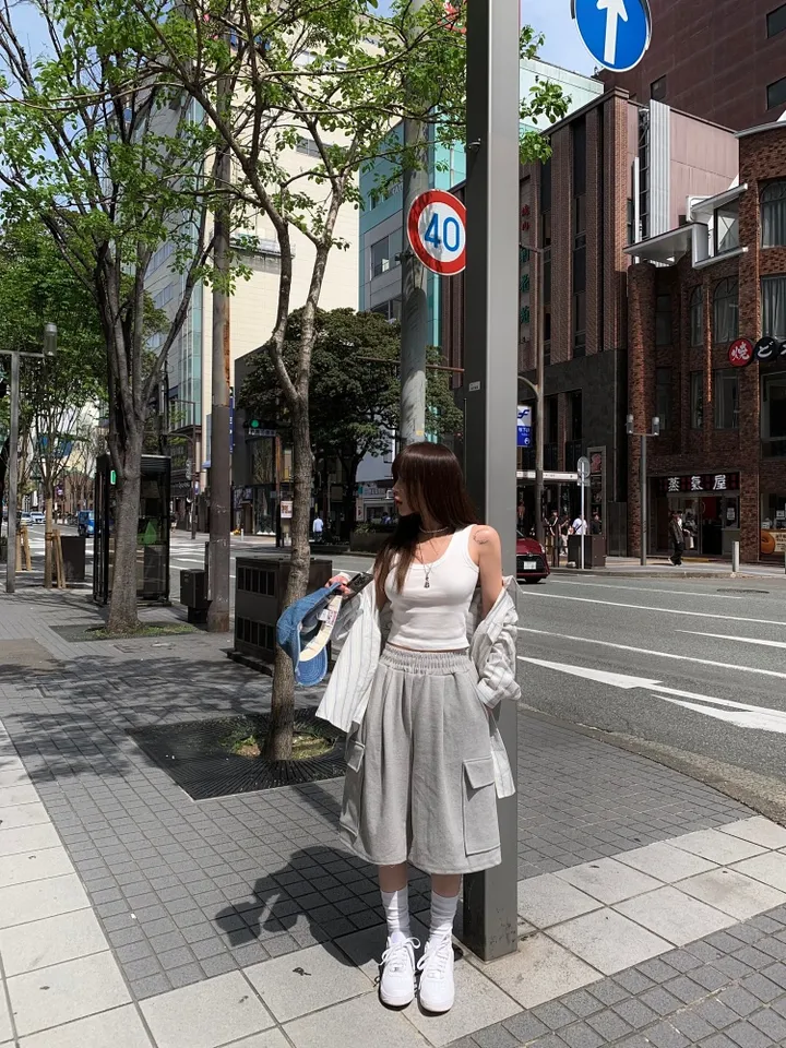 🚀2size/부분당일발송🚀 루어 카고 버뮤다 PT / 코튼 면 밴딩 트레이닝 와이드 버뮤다 팬츠 여름 반바지 바지 버뮤다팬츠 버뮤다바지 5부바지 6부바지 카고반바지 카고버뮤다 상세 이미지 4