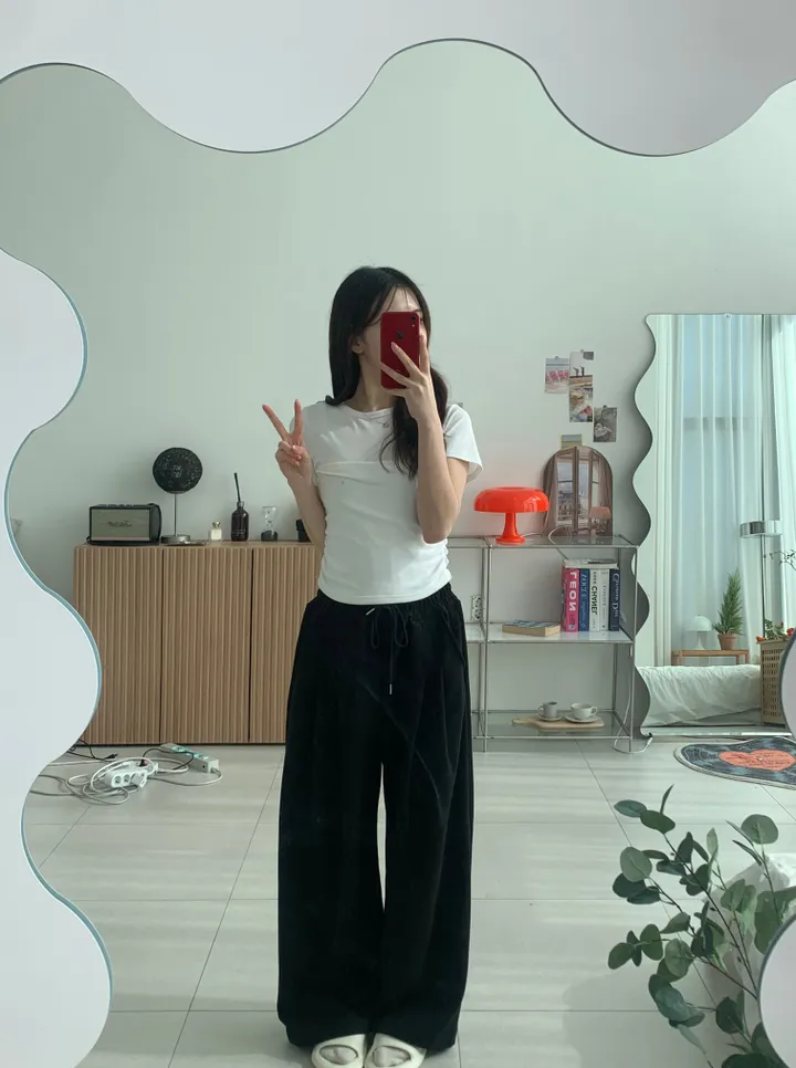 [국내제작/두장할인] 핀턱와이드팬츠 골반 생성핏 와이드일자팬츠 핀턱조거와이드팬츠 벌룬핏 바지 남여공용 트레이닝팬츠 -3colo 상세 이미지 11