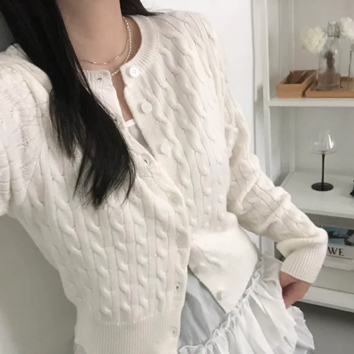 [NEW봄신상✨]데일리 라운드넥 베이직 기본 꽈배기 가디건 긴팔 9color 상세 이미지 21
