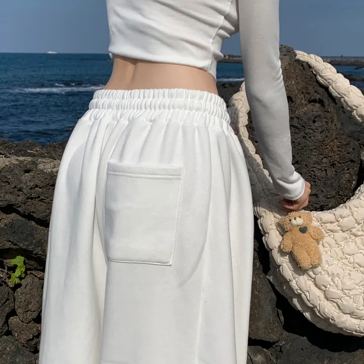 봄버전 추가🌸[made/숏&롱] #자스민벨 시그널 벌룬 밴딩 절개 롱와이드 하이웨스트 투웨이 스트링 트레이닝 조거팬츠 키작녀 키큰녀 빅사이즈 봄 사계절 팬츠 상세 이미지 16