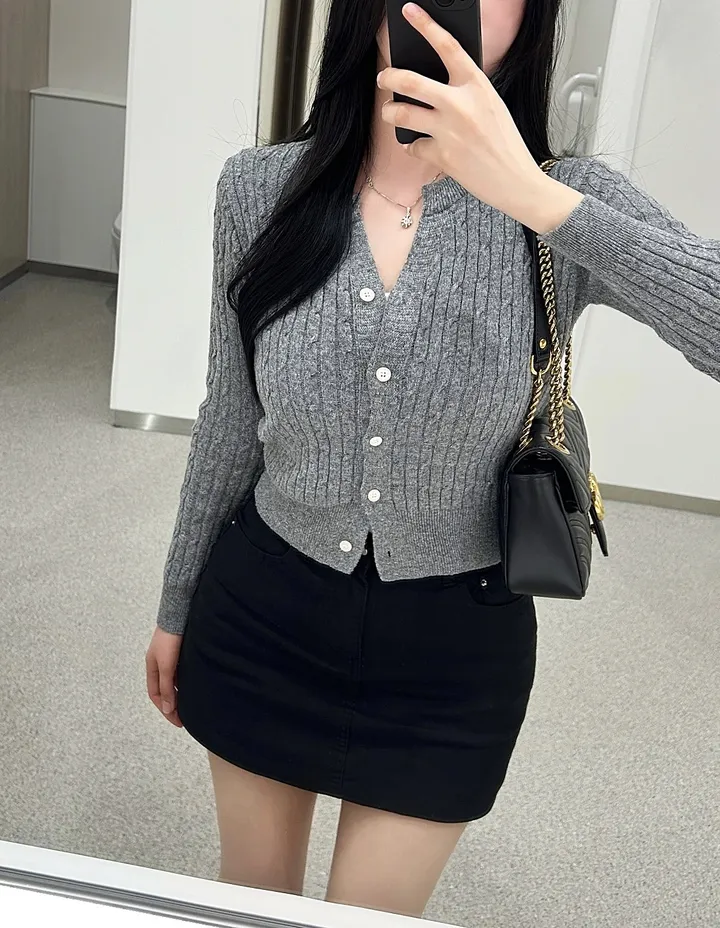 봄데이트룩🩷 밀크 꽈배기 가디건 ( 봄가디건 봄옷 가디건 긴팔가디건 꽈배기가디건 크롭가디건 개강룩 벚꽃 데이트룩 니트가디건 간절기 ) 상세 이미지 15