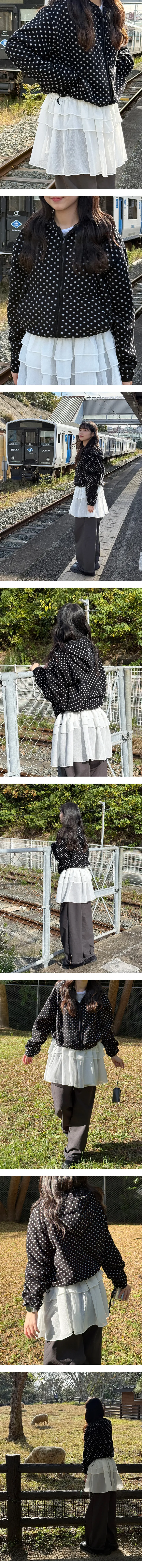 [⭐️주문폭주⭐️] DOT FLEECE HOOD ZIP-UP [도트 후리스 후드 집업] 상세 이미지 2