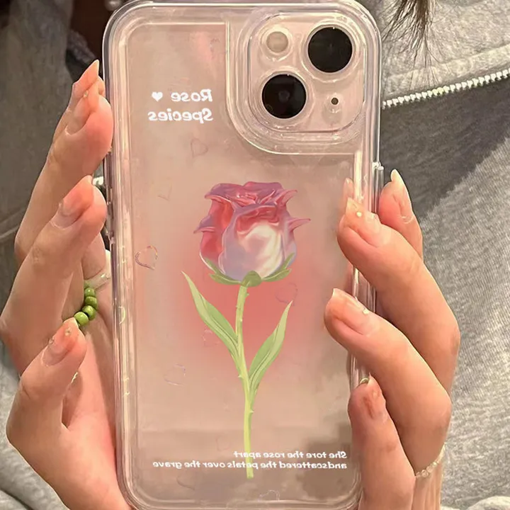 [withsome]로즈 하트 아이폰 투명케이스 상세 이미지 11