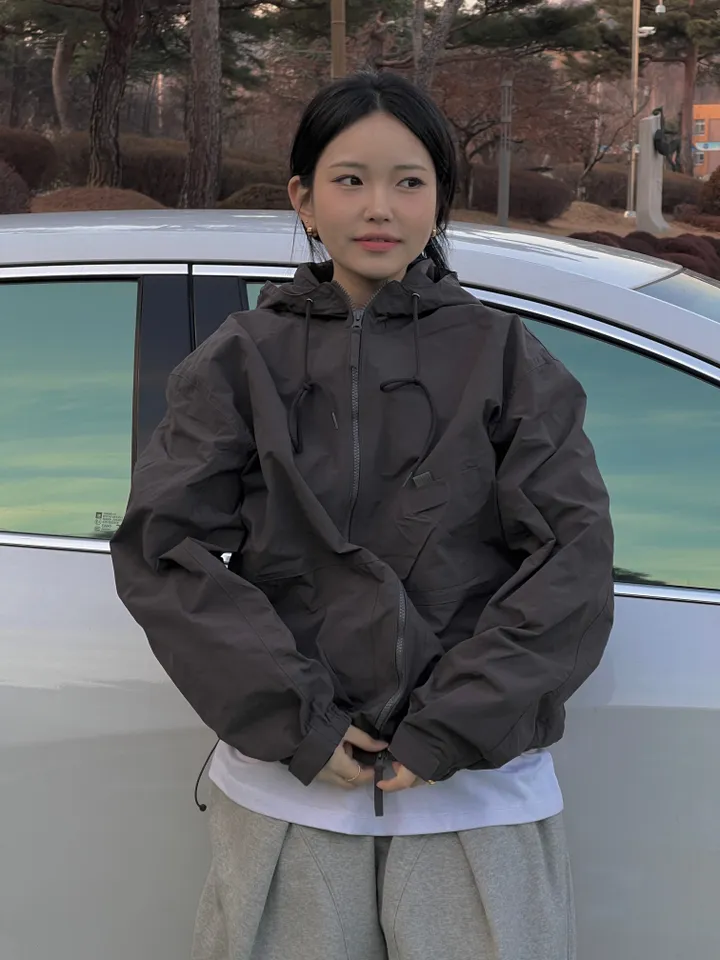 -  남녀공용 탄탄 비비 포켓 오버핏 바람막이 - 상세 이미지 2