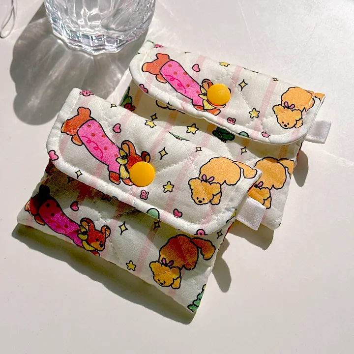 made 행복한 강아지의 하루 카드지갑 패브릭 지갑 동전지갑 미니파우치 에어팟케이스 상세 이미지 13