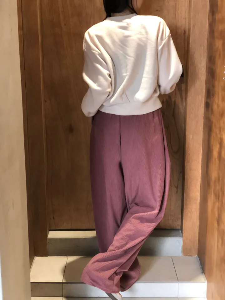 [데일리/*핏보장*] 코듀로이 골덴 핀턱 밴딩 팬츠 - 7colors (맞주름 허리 밴딩 와이드팬츠 롱다리핏 골반보장) 상세 이미지 61