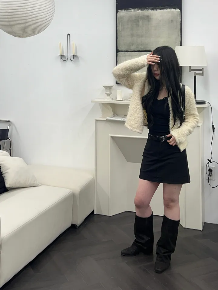 [최저가 할인중%🌼]스노우 퍼 가디건 3color 상세 이미지 12