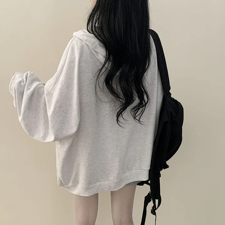 [기모선택/리얼왕오버핏!] 안아주고 싶은핏, 레터링 왕박시 벌룬 아방핏 후드집업 개강룩 캠퍼스룩 상세 이미지 3