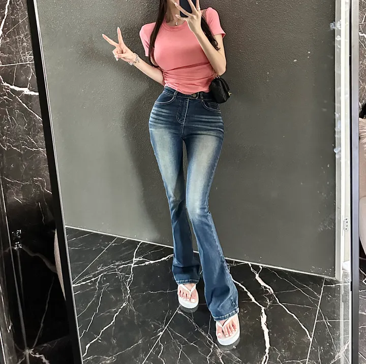 *허리쏙ver.27 [역대급!!!/굿스판/워싱예쁜] 쫀득 티치 투버튼 허리잘록 워싱 부츠컷데님 스판부츠컷 부츠컷바지 S,M,L 홀리허리쏙 상세 이미지 25