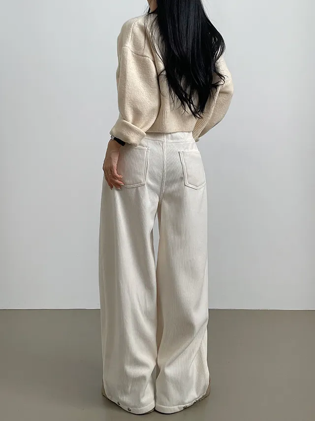 [한파대비/3기장~2XL!] 스냅버튼 융기모 코듀로이 골덴 폴딩 와이드팬츠 4color 상세 이미지 13