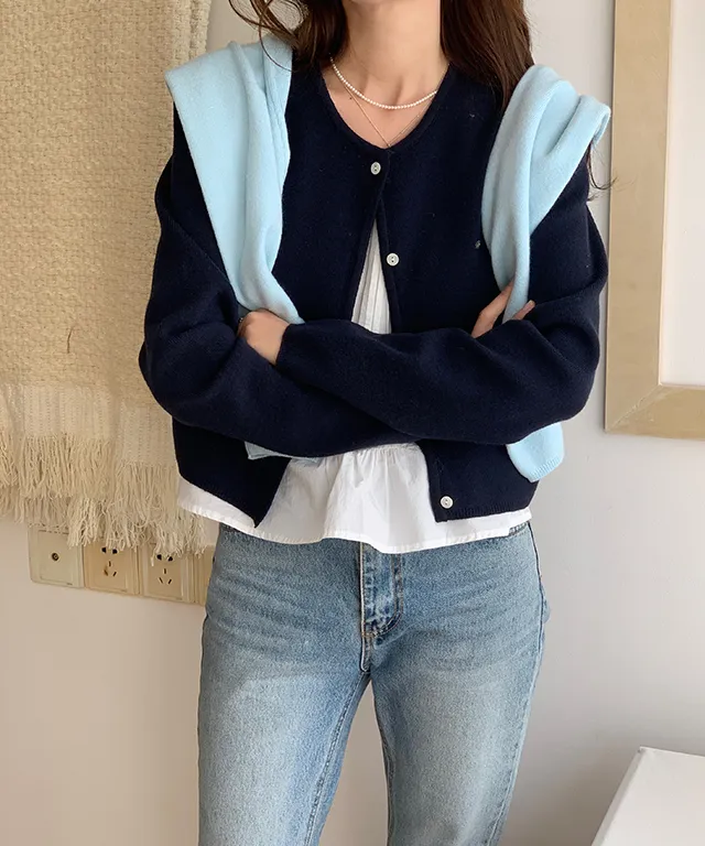 팬던트 가디건 데일리룩 기본아이템 봄신상 5color 개강룩 상세 이미지 7