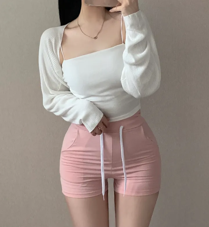 *[4col/핏예쁨]가벼운 썸머 데일리 크롭 니트 볼레로 가디건 상세 이미지 9